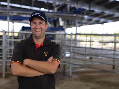 Kevin in front of his 6 DeLaval VMS™ V310