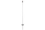 Piquet gris en acier ovale