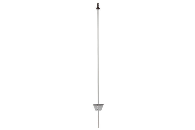 Piquet gris en acier ovale