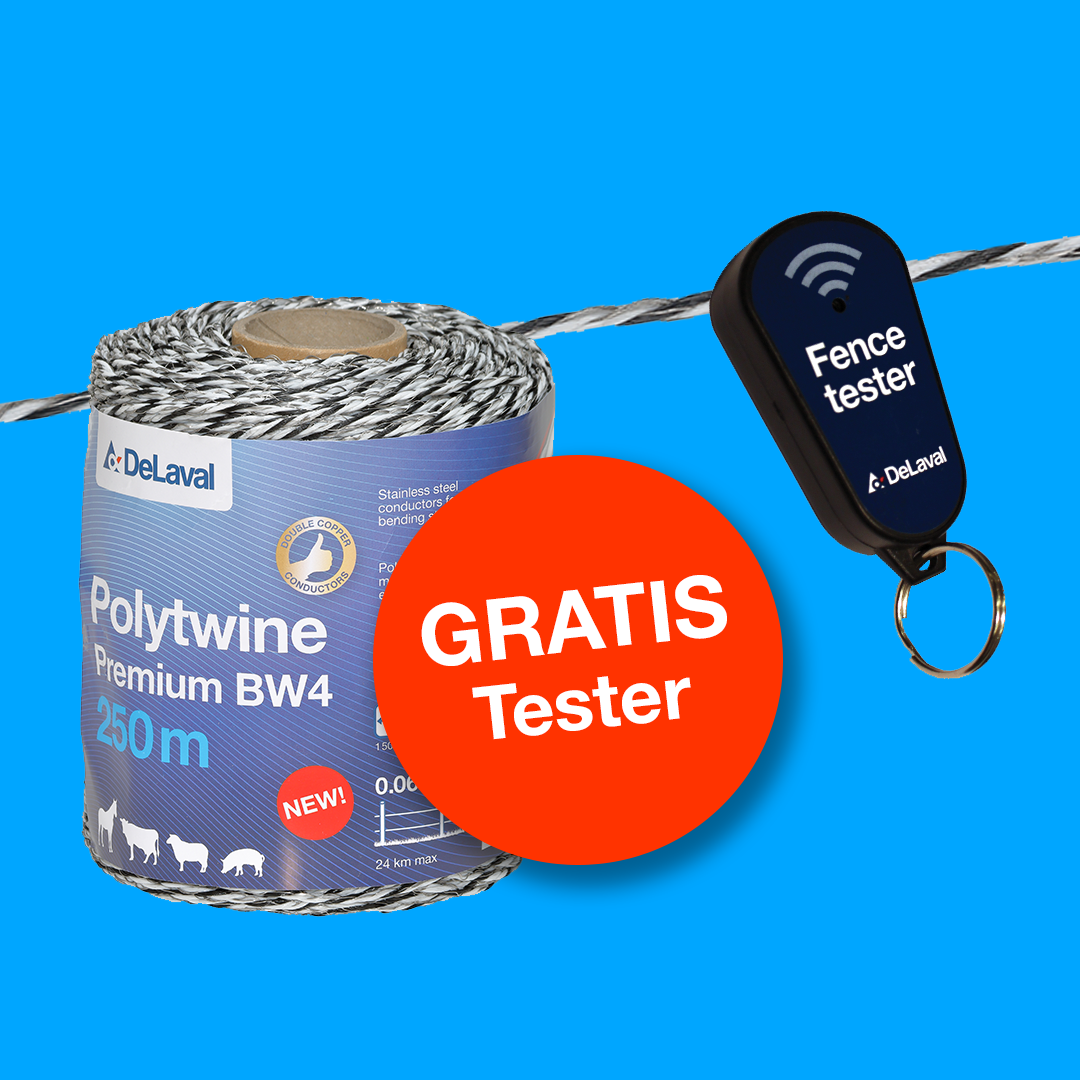 DeLaval afrastering - met Premium draad BW4 en gratis tester