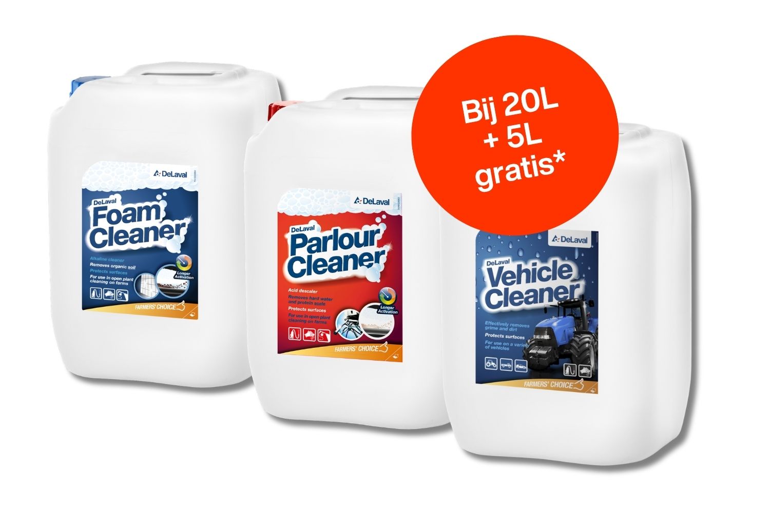 De DeLaval schuimreinigers