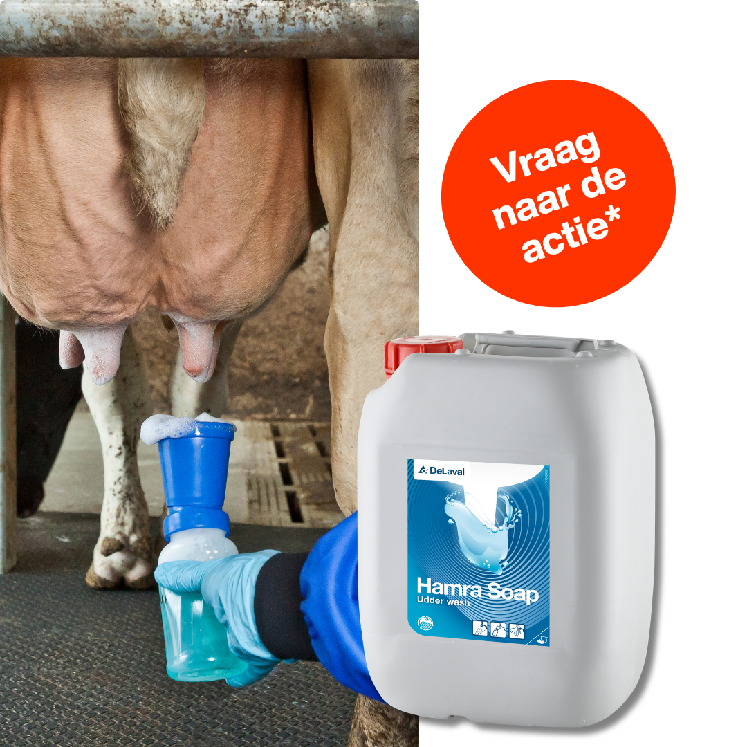 voorschuimer DeLaval Hamra Soap voor de voorbehandeling met melken