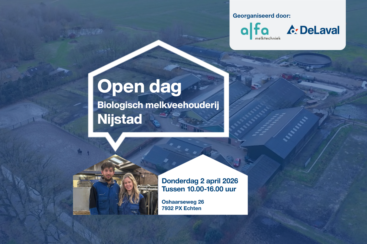 Uitnodiging Open dag biologisch melkveebedrijf Nijstad - Door DeLaval en Alfa Melktechniek