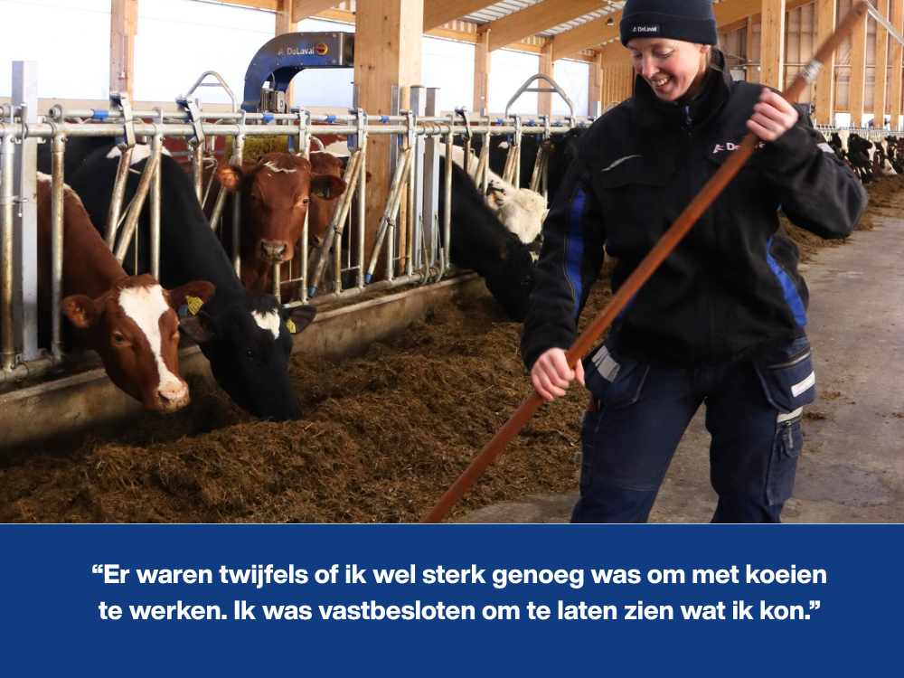 Linda Thulin, herd manager Hamra Farm met Qoute