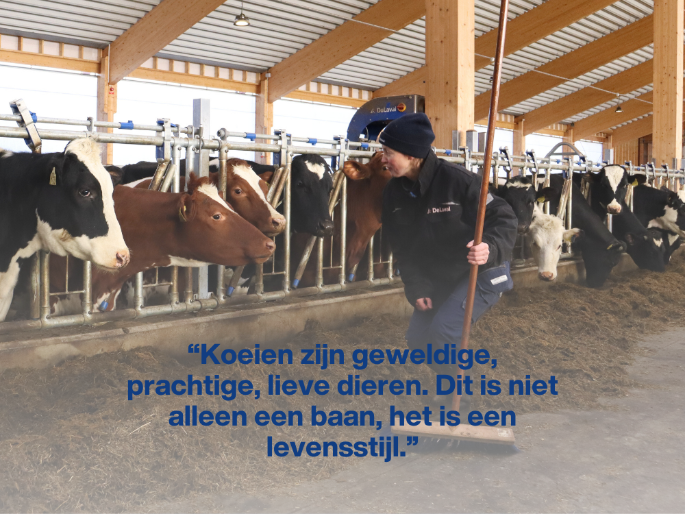 Linda Thulin met Koeien en Quote
