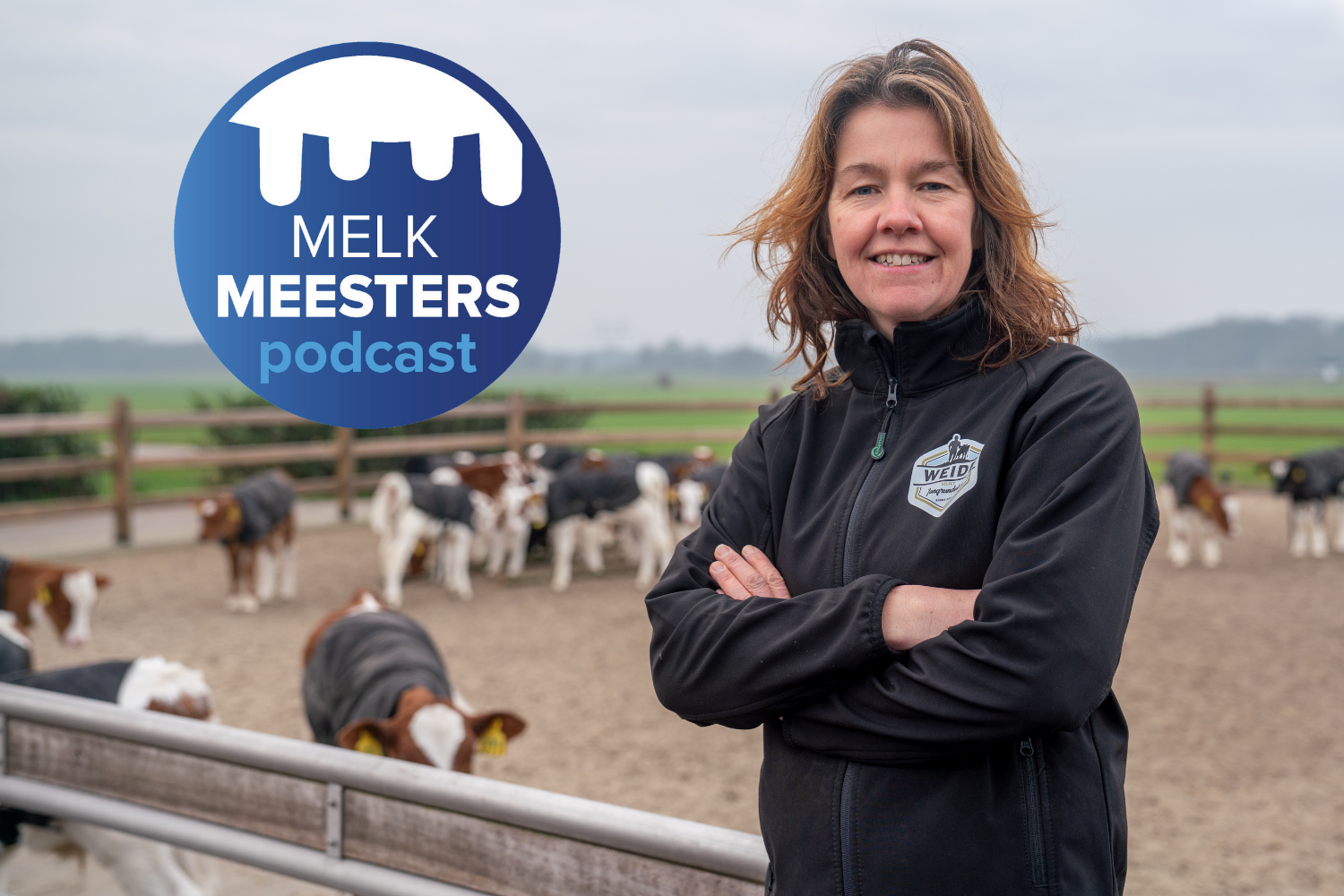 Jennie Polinder op melkveebedrijf van Jacob van Emst voor het kalverenstrand
