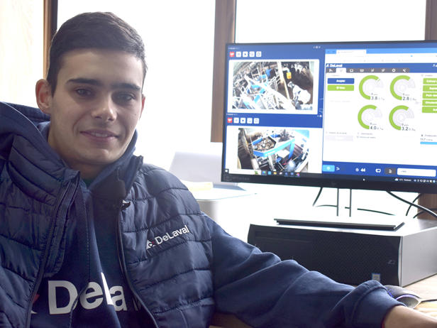 ganaderos DeLaval granja estanqueiro ordenador con delpro