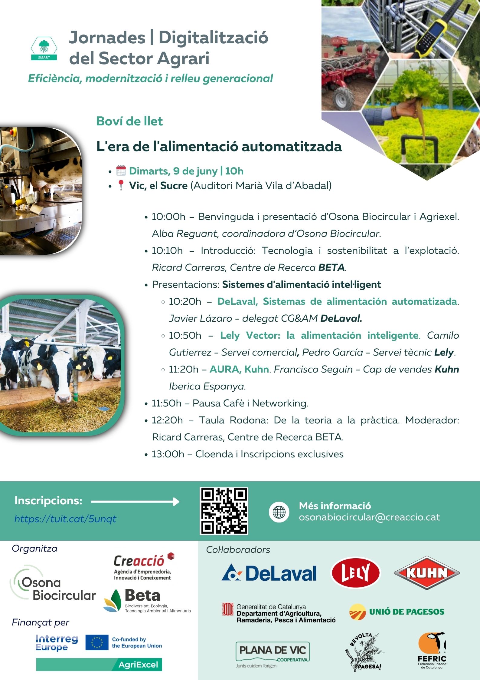 Cartel Jornada Digitalización del sector agrícola en Vic