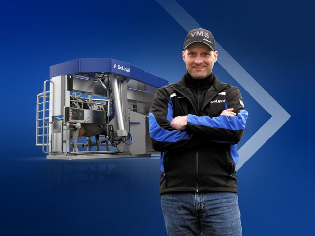 DeLaval Milk Cell Analysis ganadero con sensor
