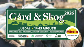 Mittia Gård och Skogs logga inför 14-15 augusti 2026